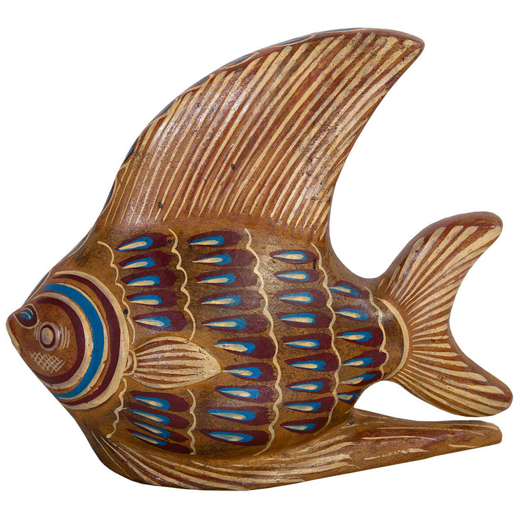 New World Clay Fish Sculpture