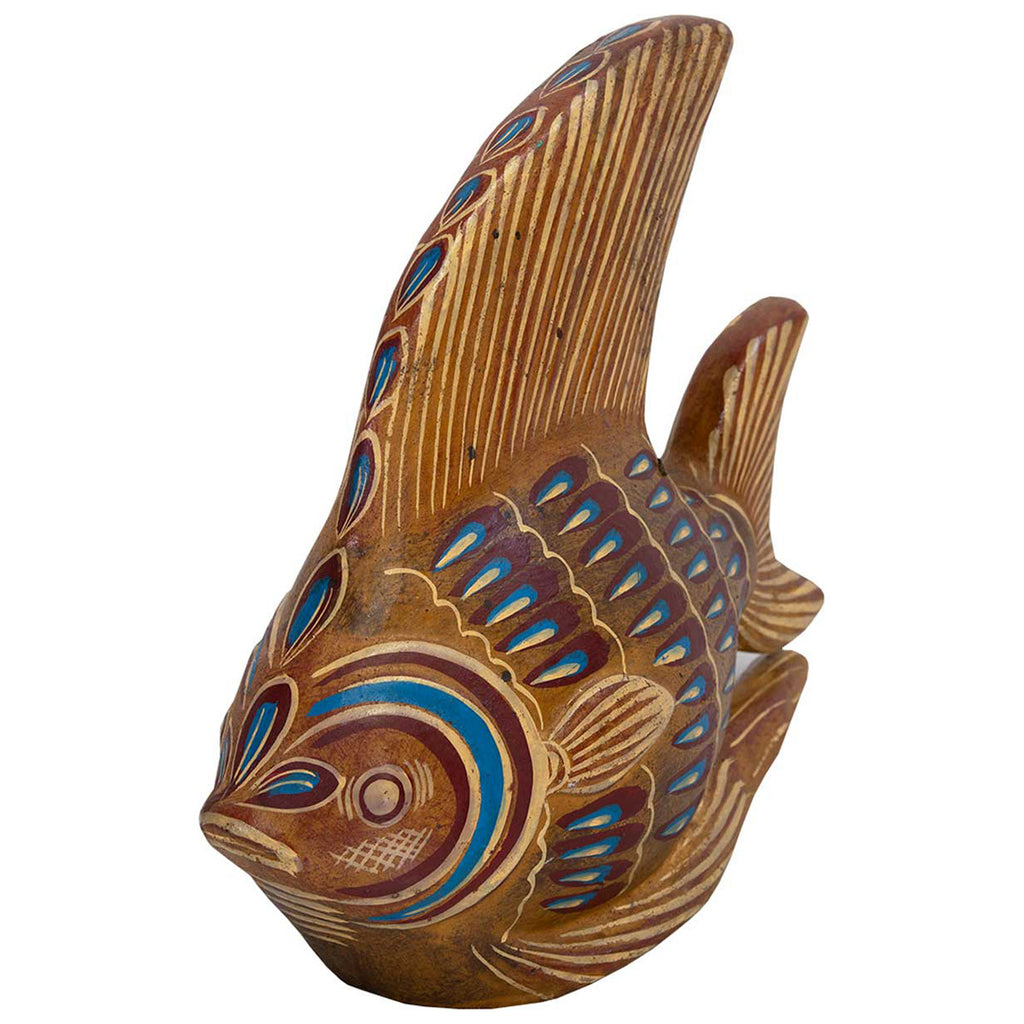 New World Clay Fish Sculpture