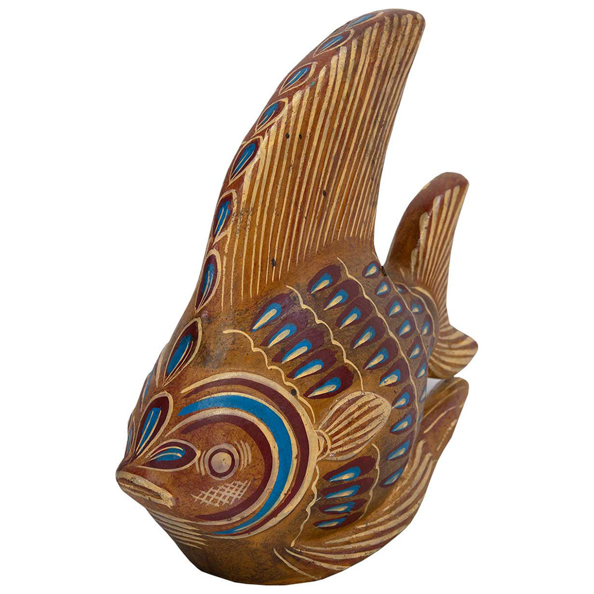 New World Clay Fish Sculpture