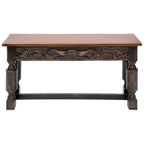 Cattle Baron Carved Longhorn Console Table