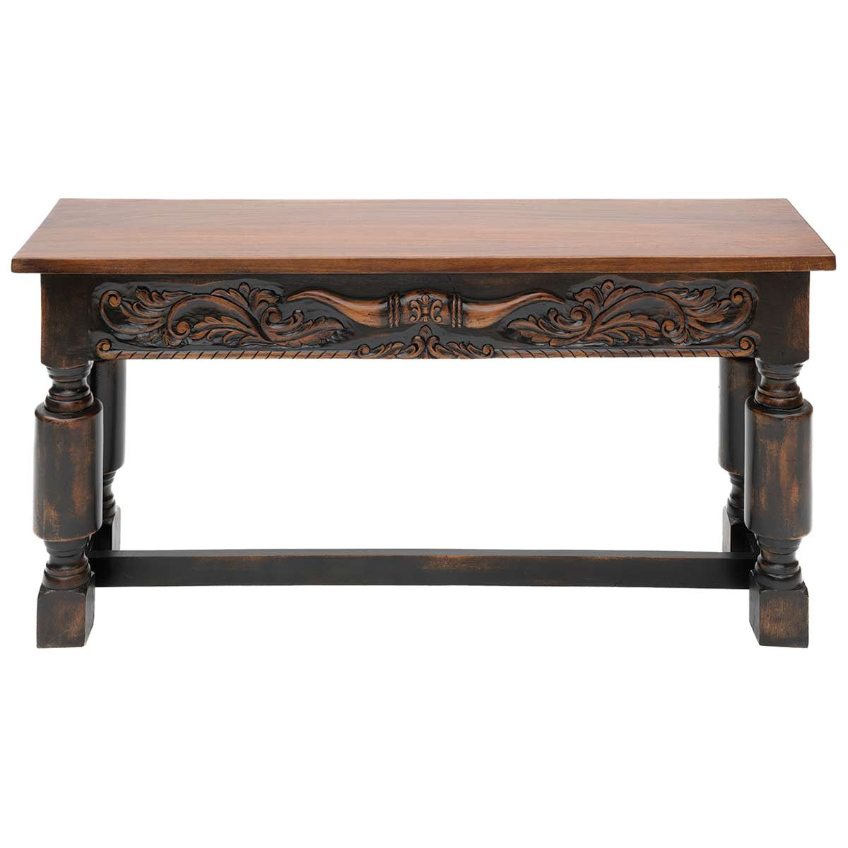 Cattle Baron Carved Longhorn Console Table