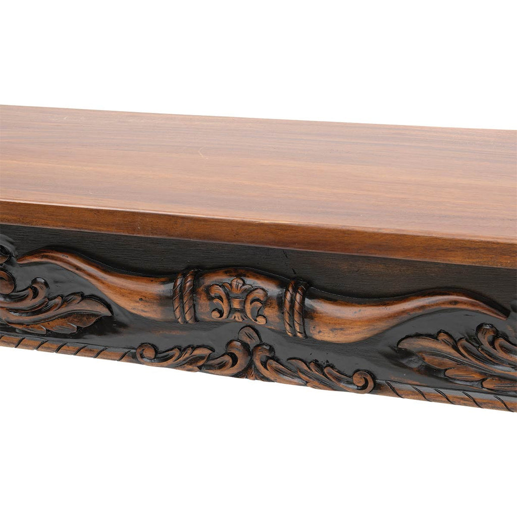 Cattle Baron Carved Longhorn Console Table