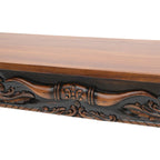 Cattle Baron Carved Longhorn Console Table