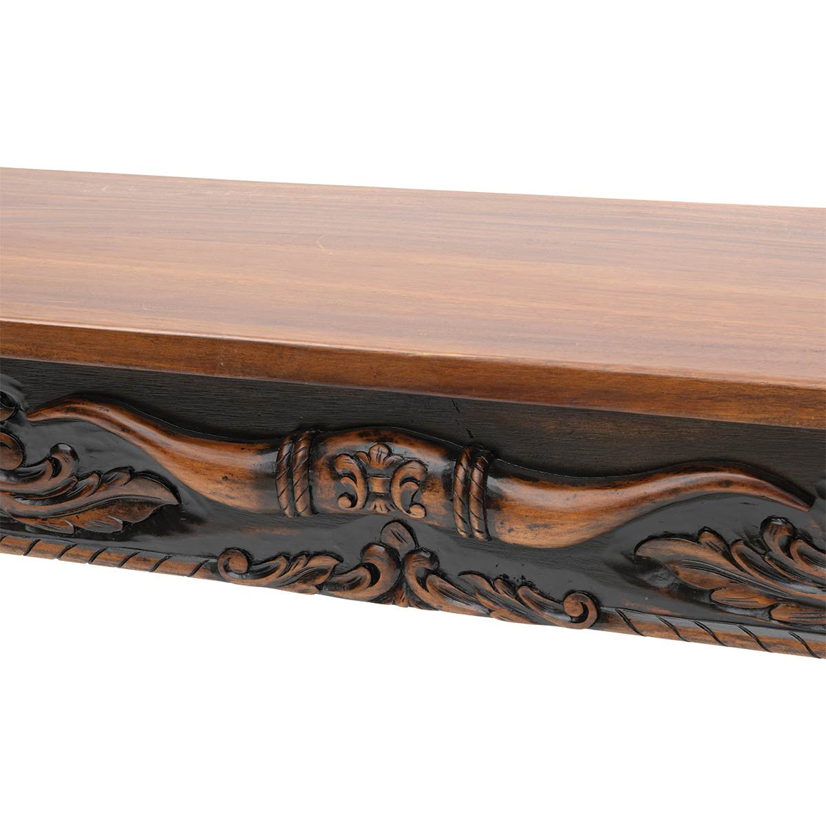 Cattle Baron Carved Longhorn Console Table