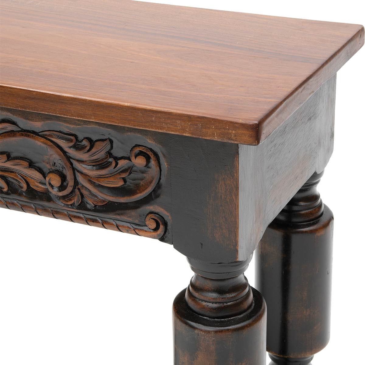 Cattle Baron Carved Longhorn Console Table