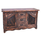 Desert Ember Sideboard - Cowhide Panels