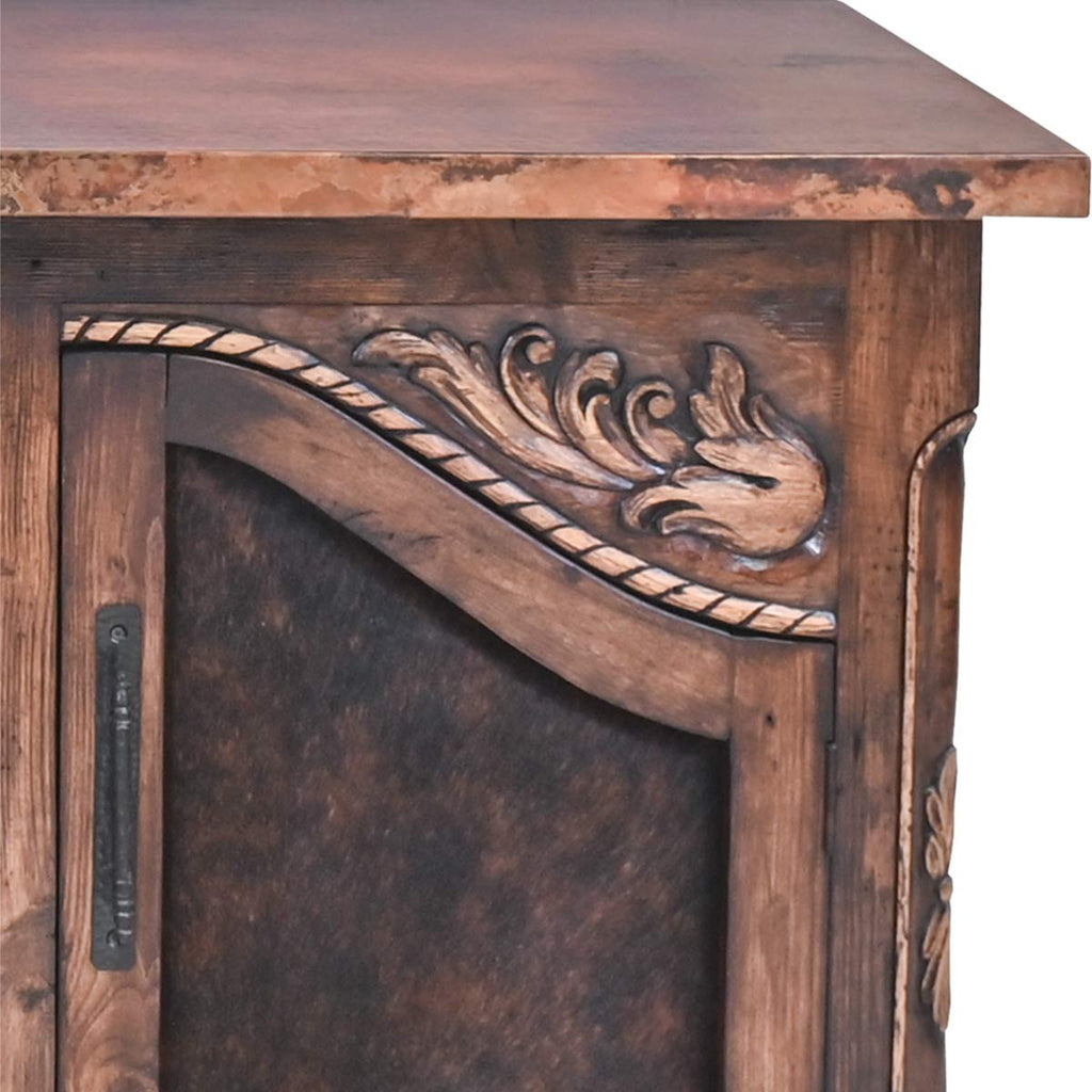 Desert Ember Sideboard - Cowhide Panels