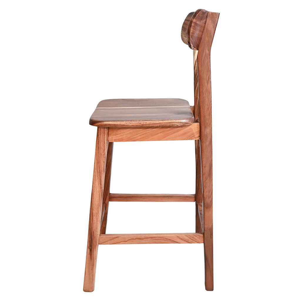 Natural Parota Wood Barstool