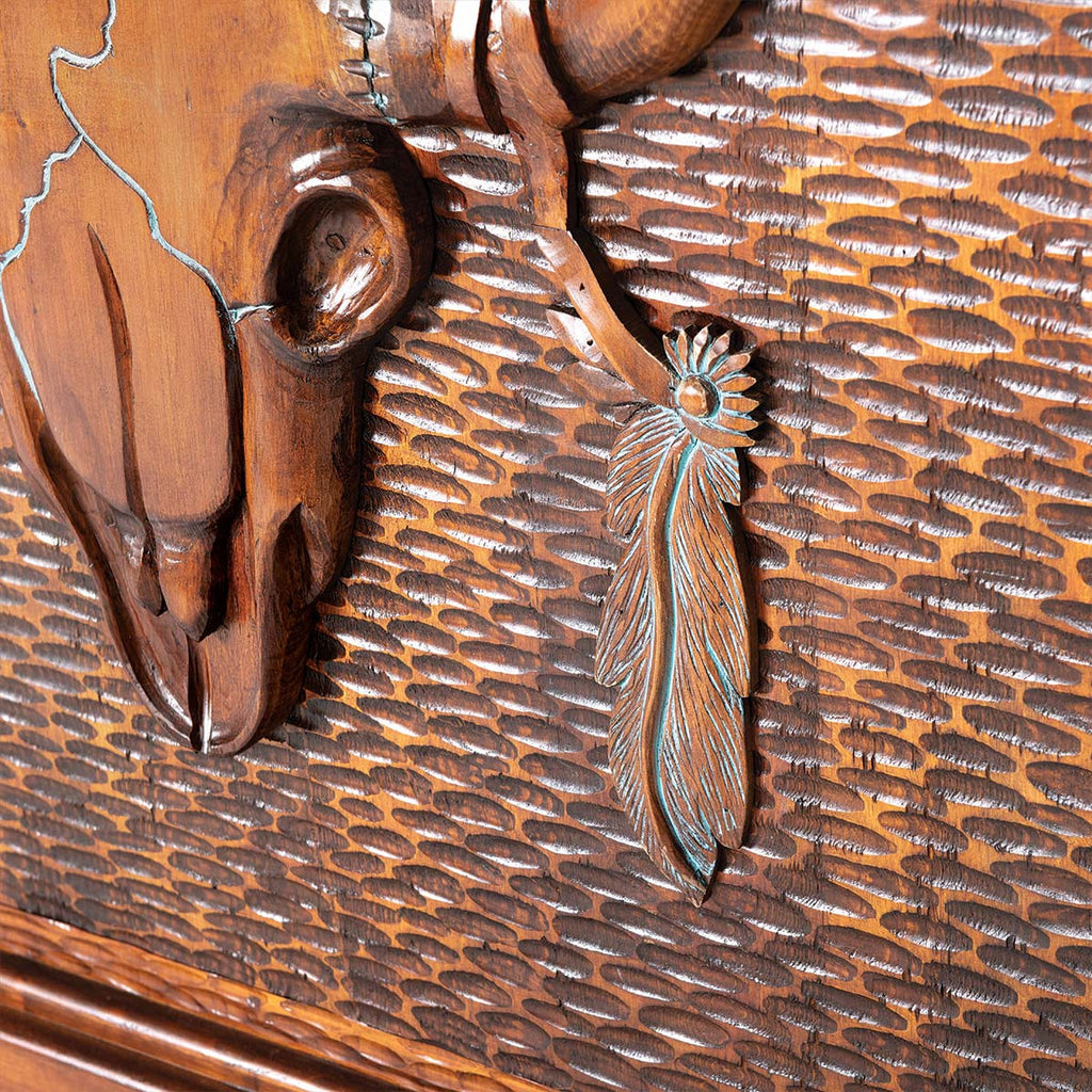 Tombstone Hand Carved Wood Bar