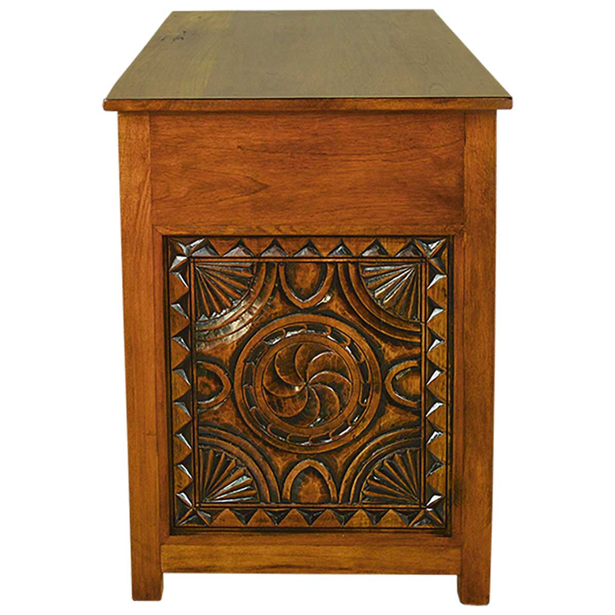 Casper Desk with Hand Carved Panels