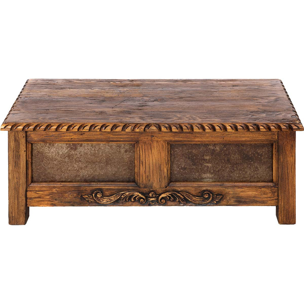Sierra Carved Wood Coffee Table