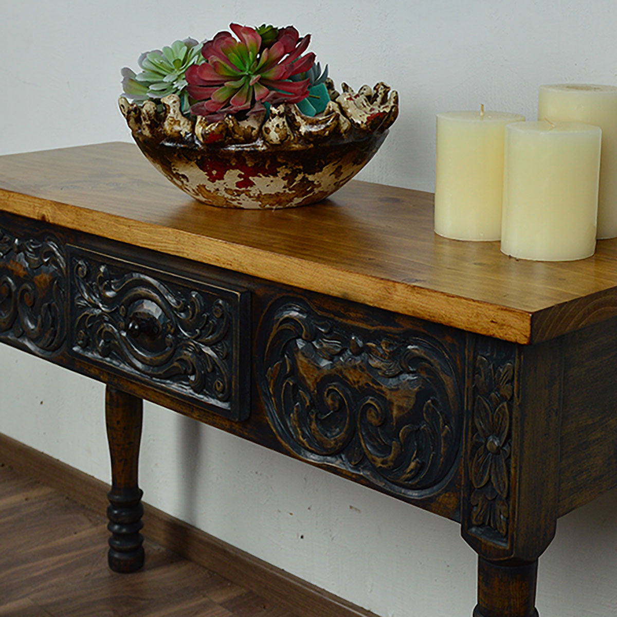 Lewiston Carved Console Table