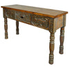 Lewiston Carved Console Table - Gray