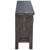 Outlaw Carved Wood Buffet with Beaten Metal Panels