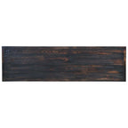 Outlaw Carved Wood Buffet with Beaten Metal Panels