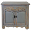 Horseshoe Cabinet with Leather Accents