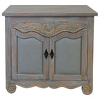 Horseshoe Cabinet with Leather Accents