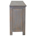 Horseshoe Cabinet with Leather Accents