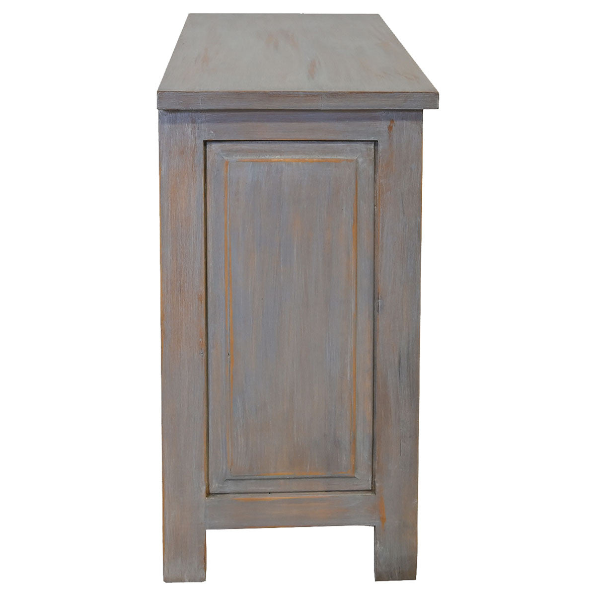 Horseshoe Cabinet with Leather Accents