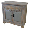 Horseshoe Cabinet with Leather Accents