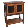 Rustic Ranch Cowhide Bar Cabinet