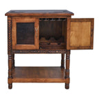 Rustic Ranch Cowhide Bar Cabinet