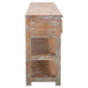 Sioux City Carved Console with Cowhide Accents
