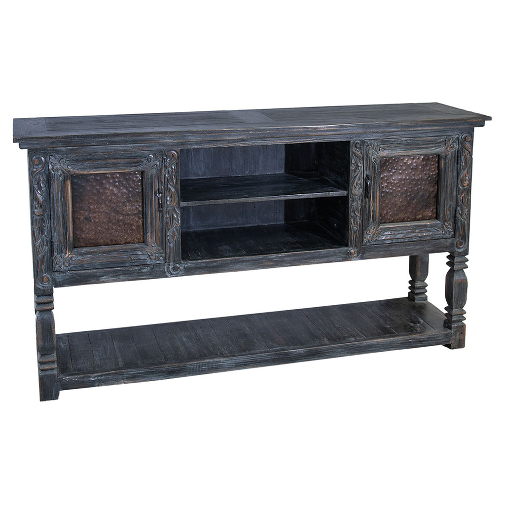 Douglas Carved Buffet with Metal Panels