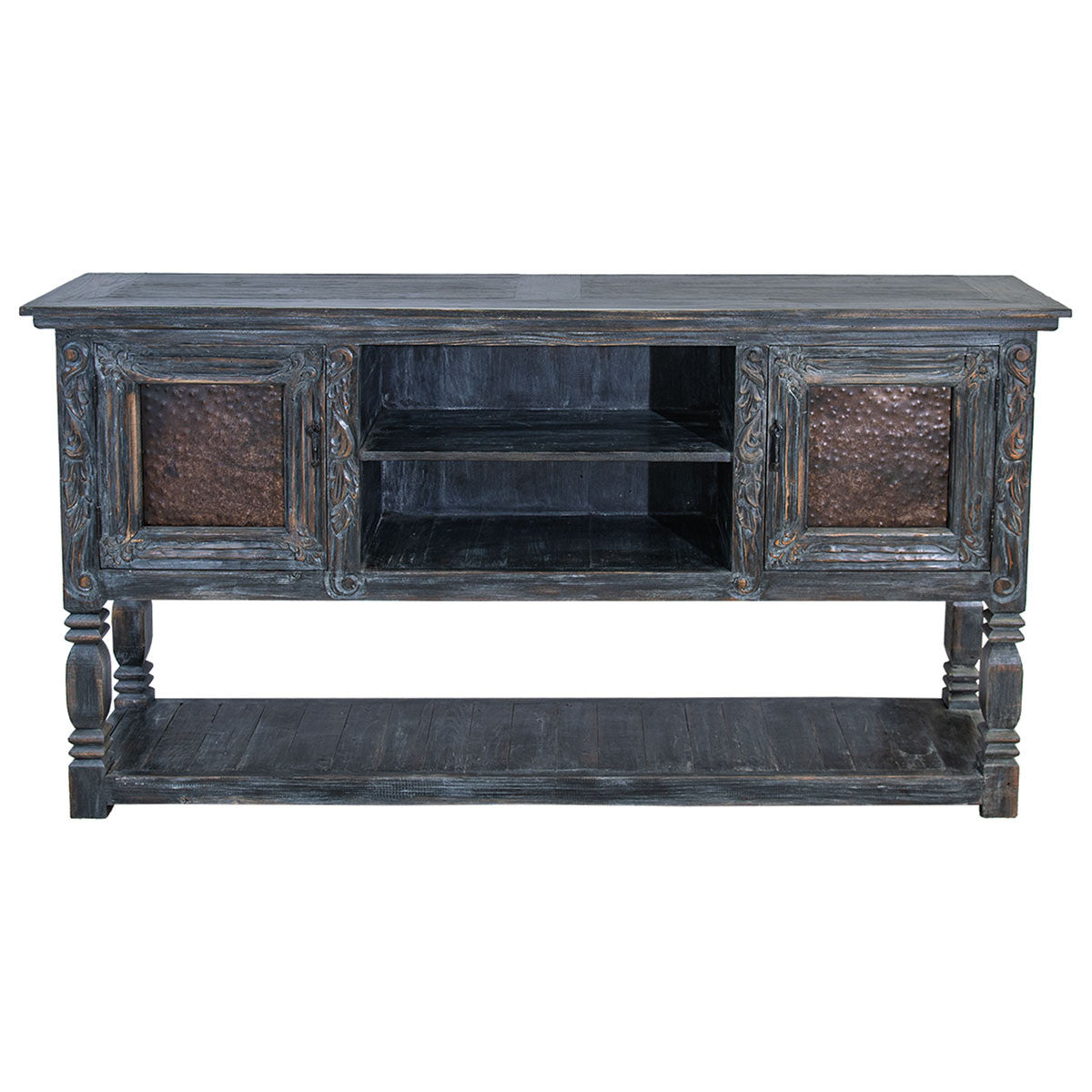 Douglas Carved Buffet with Metal Panels