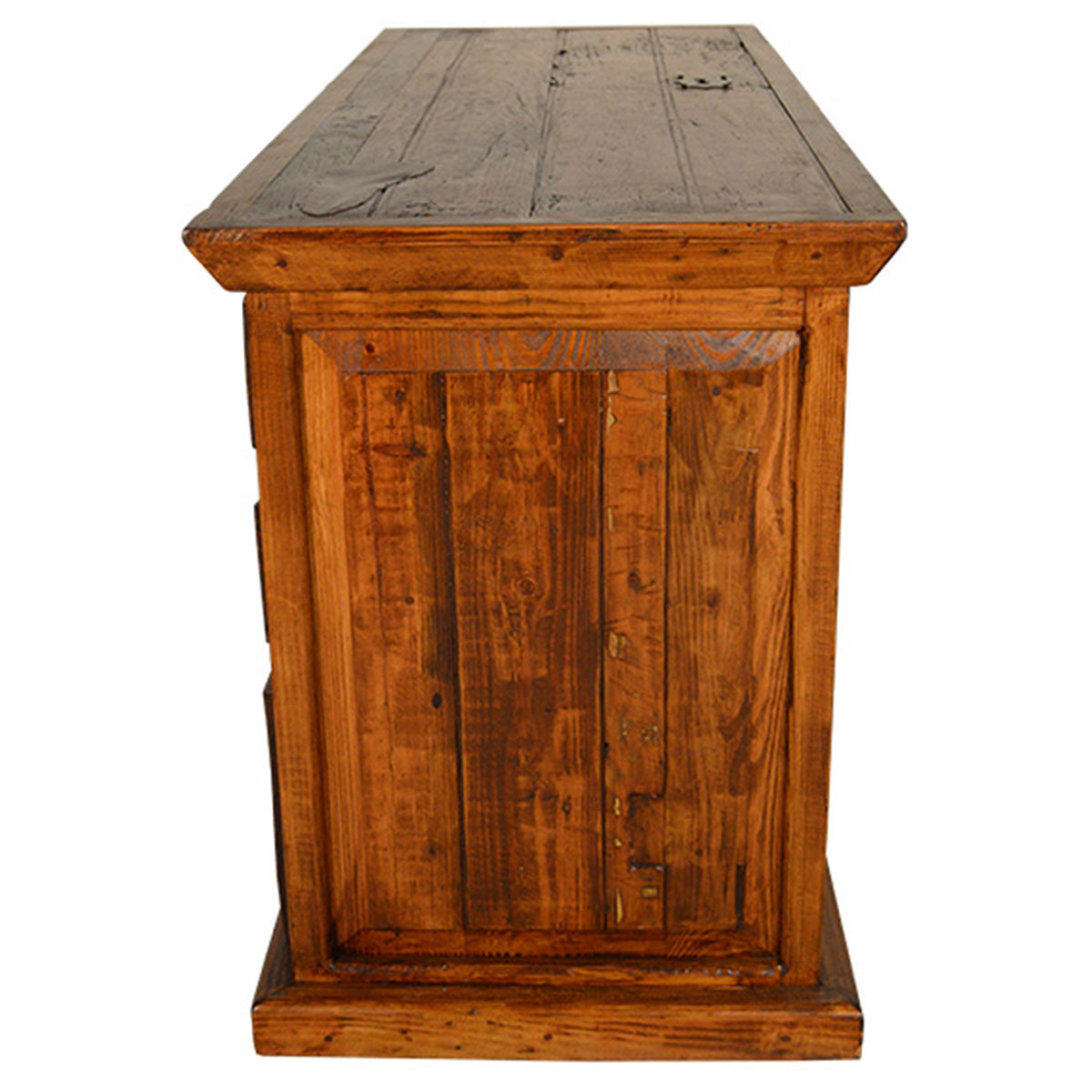 Sun City Reclaimed wood Desk with Iron Panel