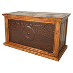 Sun City Reclaimed wood Desk with Iron Panel