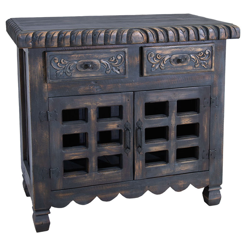 Snohomish Carved Cabinet - Black