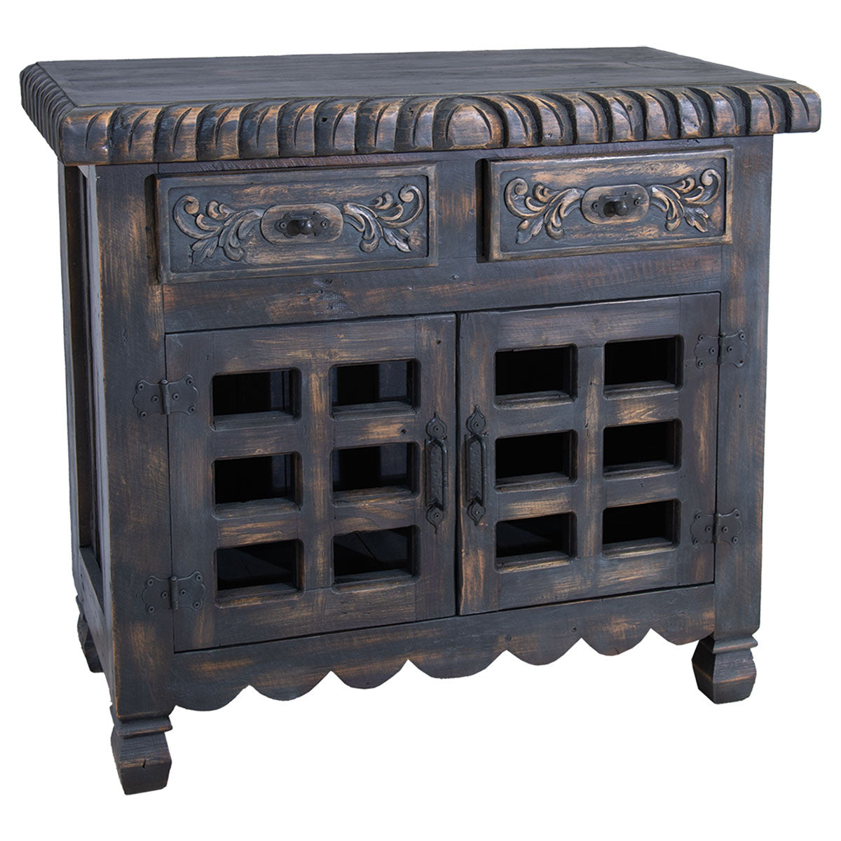Snohomish Carved Cabinet - Black