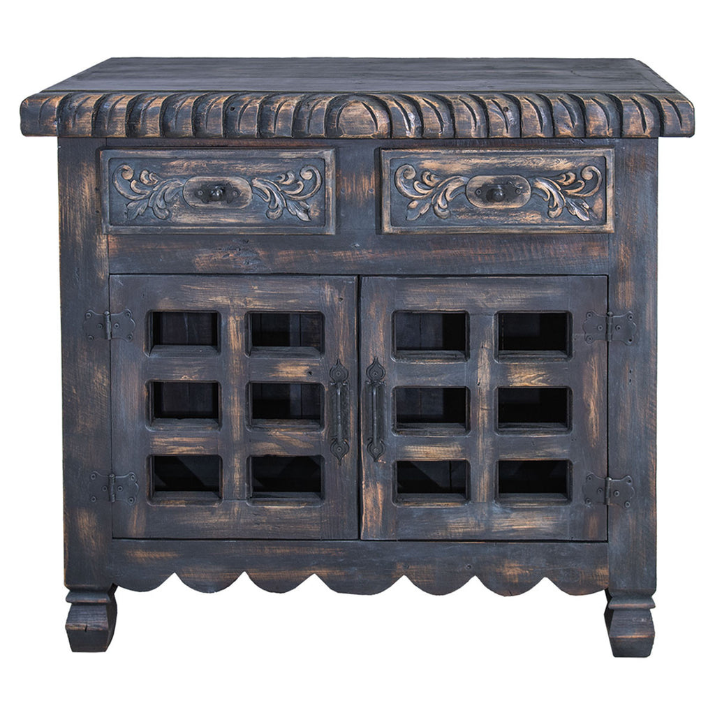 Snohomish Carved Cabinet - Black