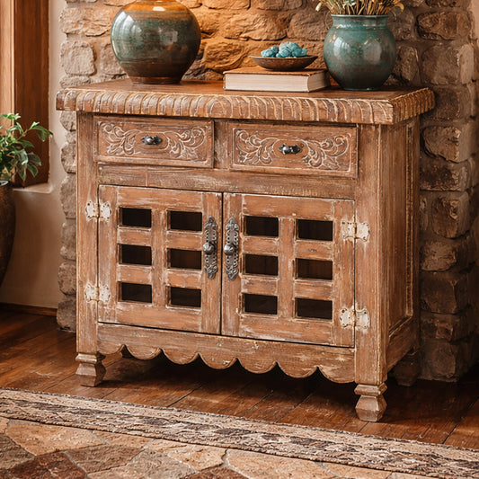 Snohomish Carved Cabinet - Natural