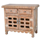 Weathered Dunes Carved Cabinet