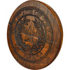 Wooden Texas State Seal - Black Wash