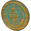 Wooden Texas State Seal - Turquoise Wash