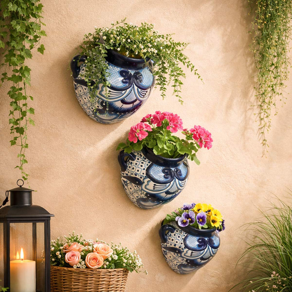 Desert Bloom Wall Planters - Set of 3