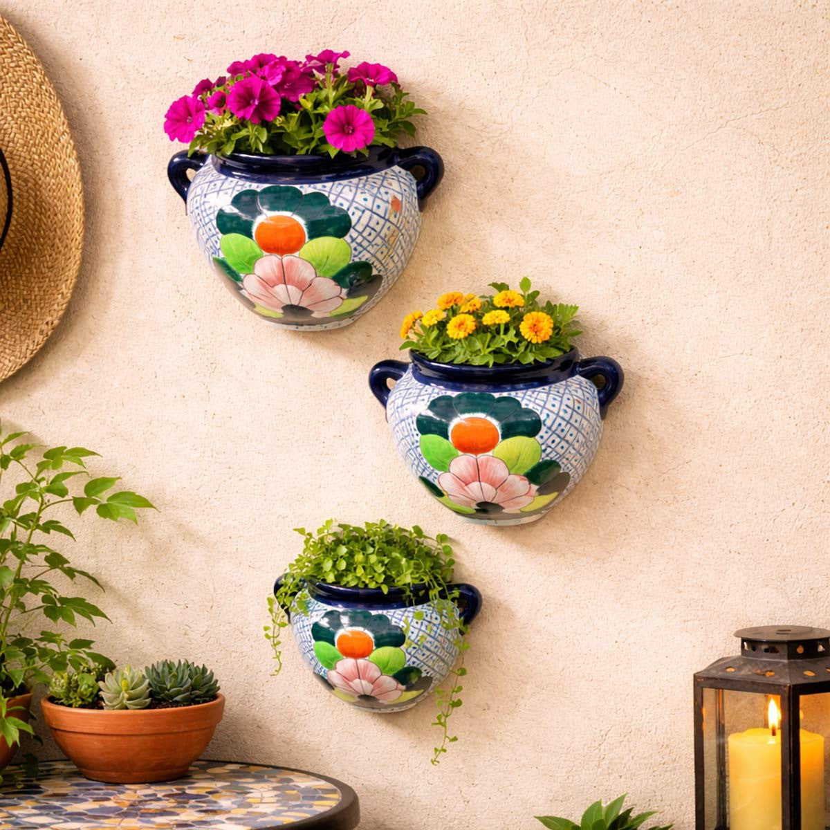 Desert Bloom Wall Planters - Set of 3