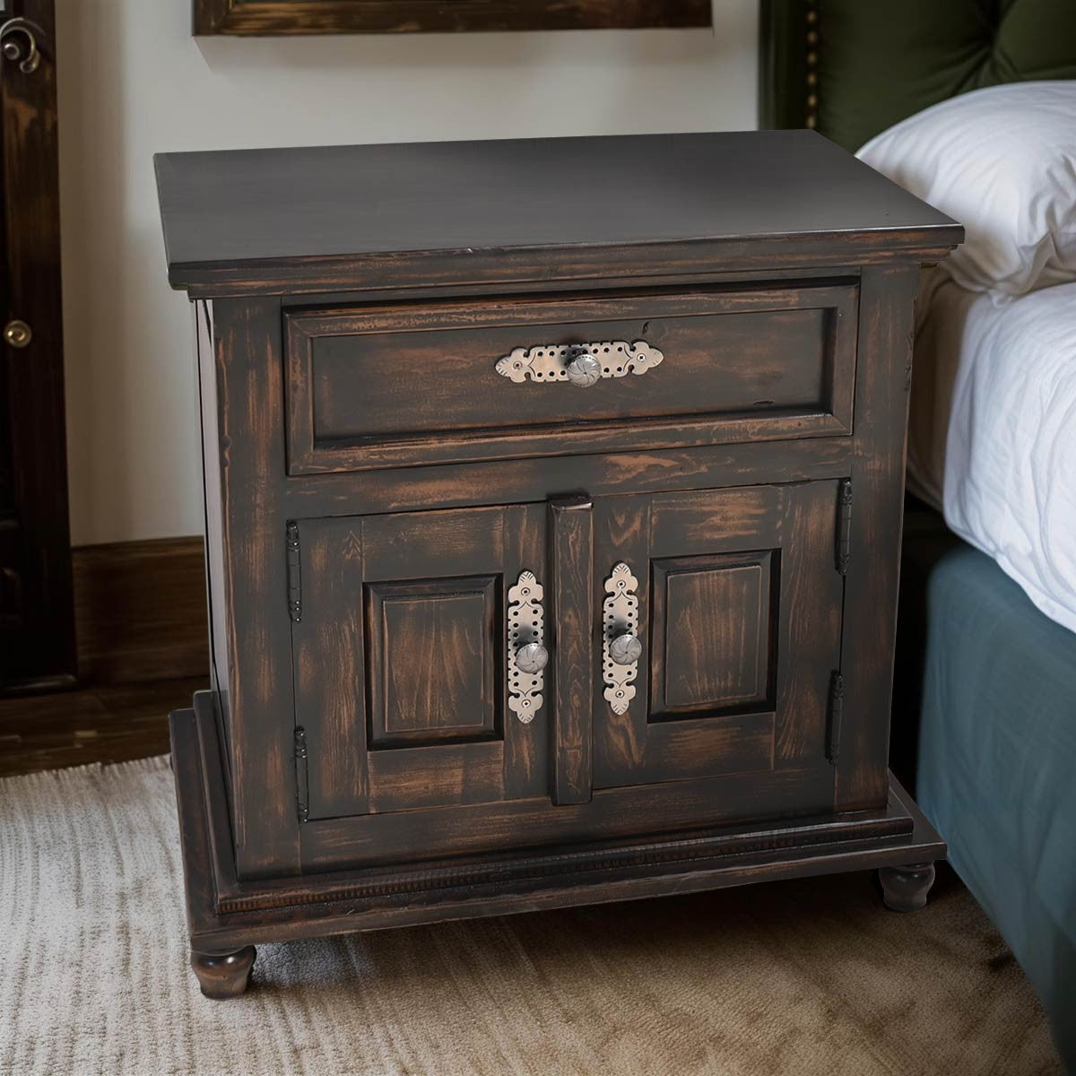 Midnight Riverside Single Drawer Nightstand