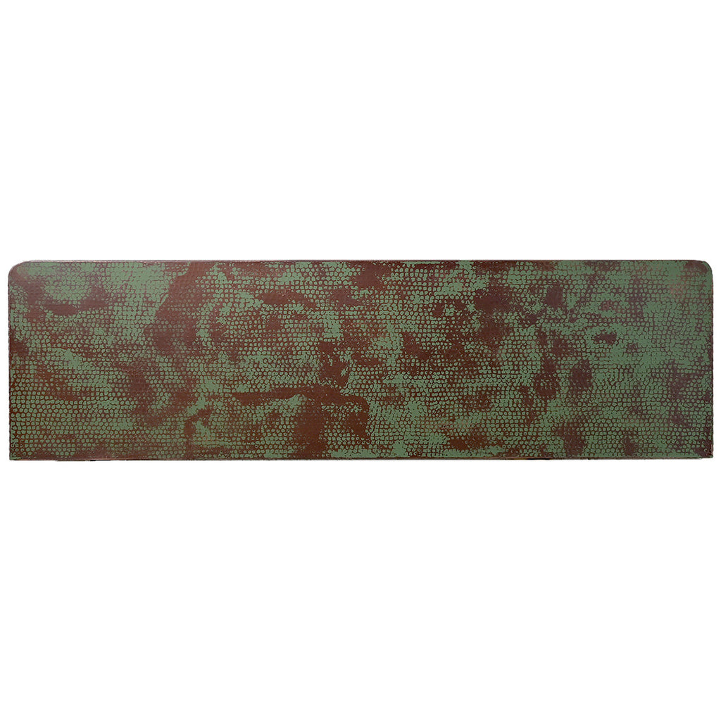Long Ornate Rustic Copper Table