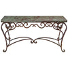 Long Ornate Rustic Copper Table