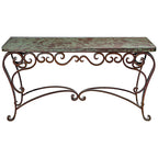 Long Ornate Rustic Copper Table