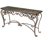 Long Ornate Rustic Copper Table
