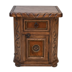 Texas Star Cowhide Night Stand
