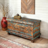 El Reno Reclaimed Wood Trunk with Turquoise Inlay