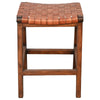 Tupelo Braided Leather Barstool - Natural