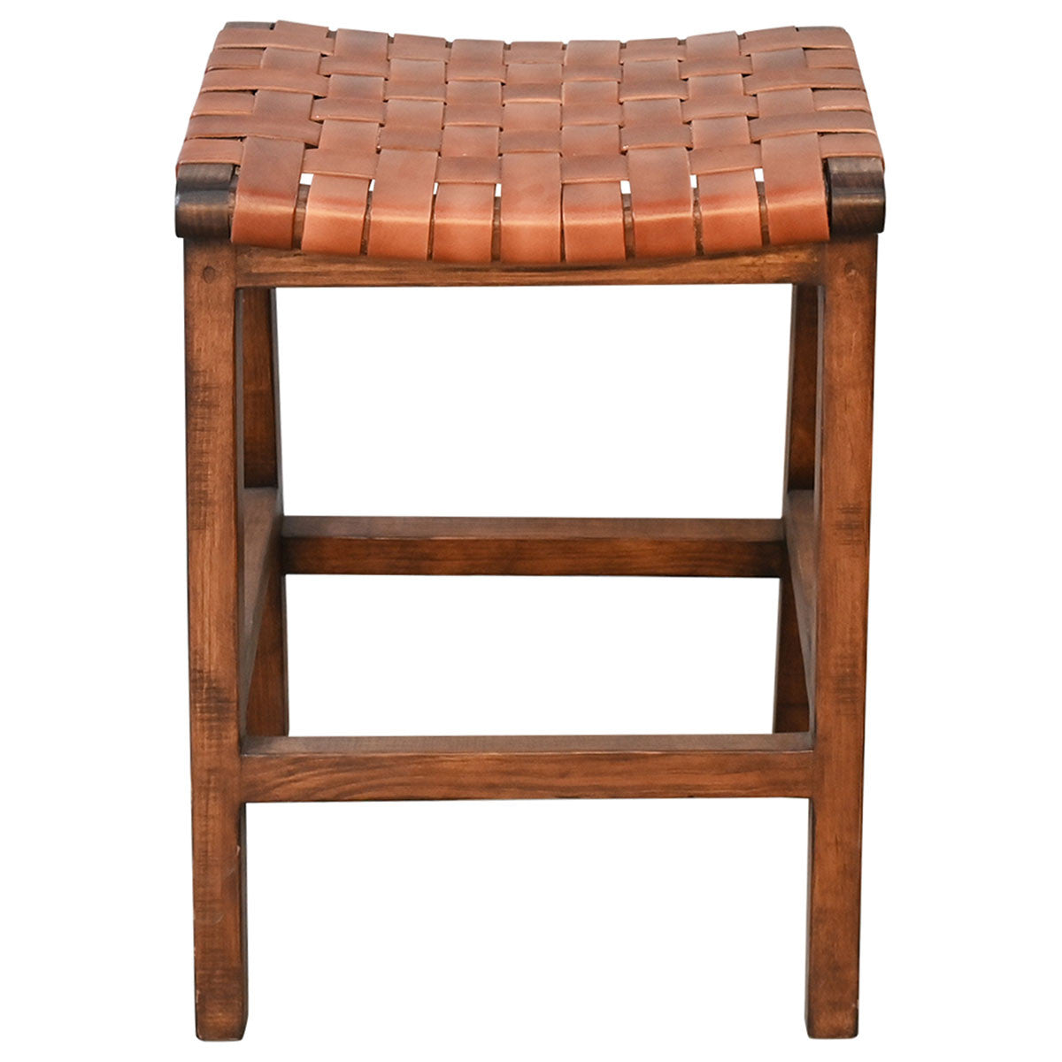 Tupelo Braided Leather Barstool