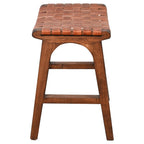 Tupelo Braided Leather Barstool - Natural